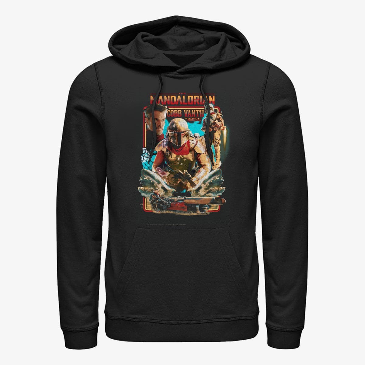 Суитчъри Merch Star Wars: The Mandalorian - Helmet Ona Cobb Unisex Hoodie Black
