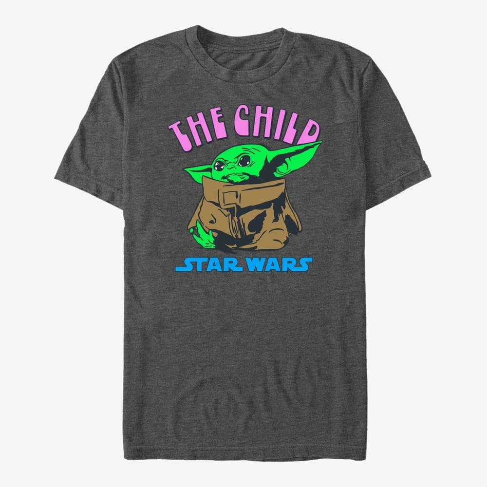 T-krekli Merch Star Wars: The Mandalorian - CHILD Unisex T-Shirt Dark Heather Grey