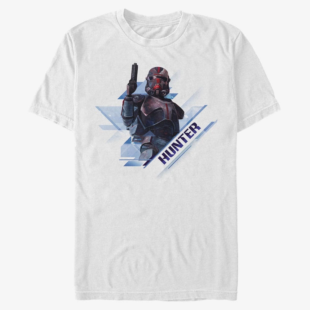 T-shirts Merch Star Wars: Clone Wars - Hunter Angled Unisex T-Shirt White