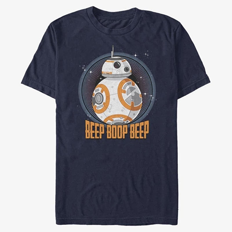 T-Shirt Merch Star Wars: Classic - BB8 Beep Unisex T-Shirt Navy Blue