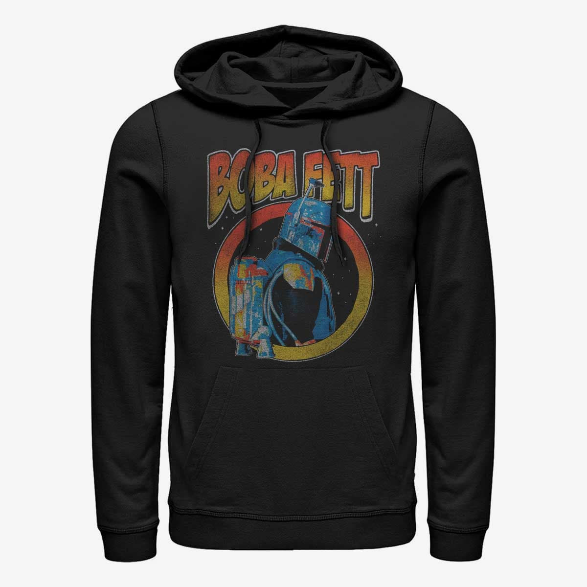 Bluzy Merch Star Wars: Mandalorian - Dark Fett Unisex Hoodie Black