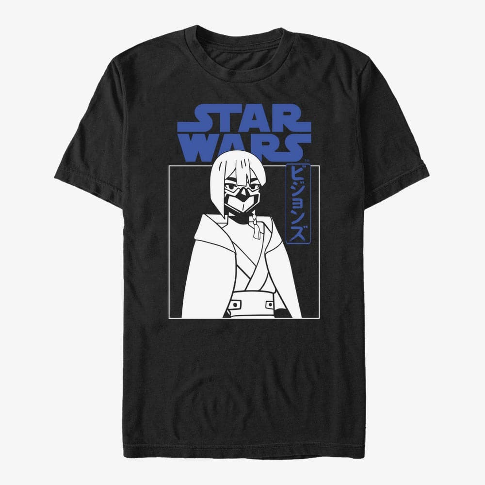 Тениски Merch Star Wars: Visions - Village Bride Masked Girl Unisex T-Shirt Black