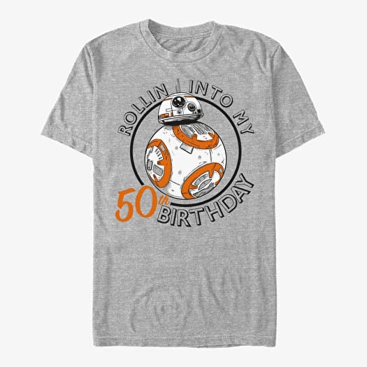 T-shirt Merch Star Wars: Resistance - Birthday BB Fifty Unisex T-Shirt Heather Grey