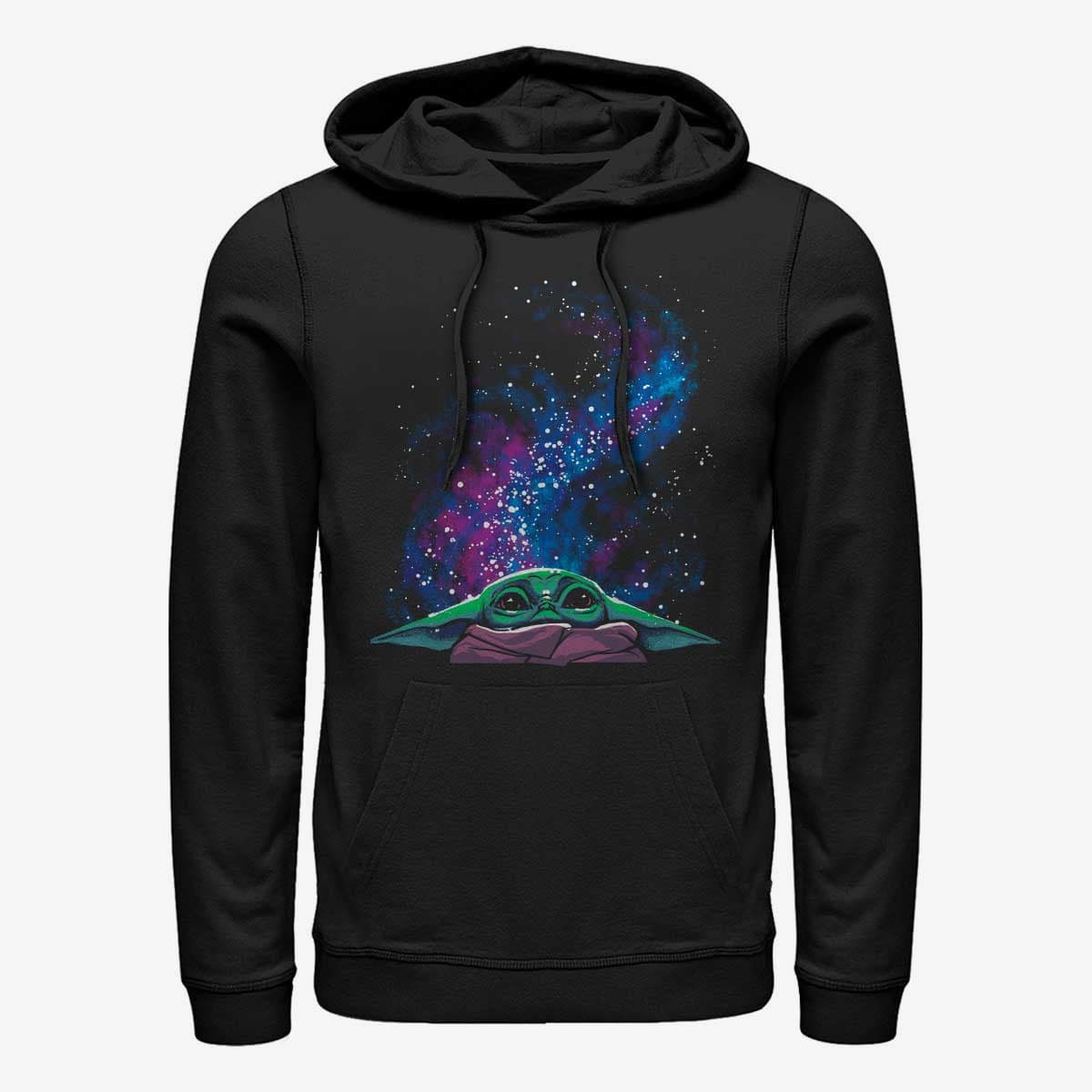 Толстовки та реглани Merch Star Wars: The Mandalorian - Galaxy Child Peek Unisex Hoodie Black