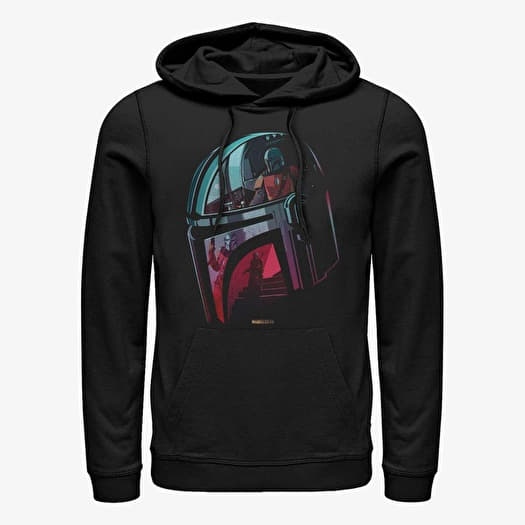 Bluza Merch Star Wars: Mandalorian - Helmet Explanation Unisex Hoodie Black