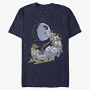 Merch Star Wars: Classic - Vader Sleigh Unisex T-Shirt Navy Blue