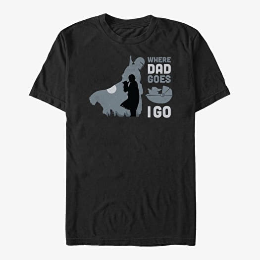 T-shirt Merch Star Wars: The Mandalorian - Grogu Follows Unisex T-Shirt Black