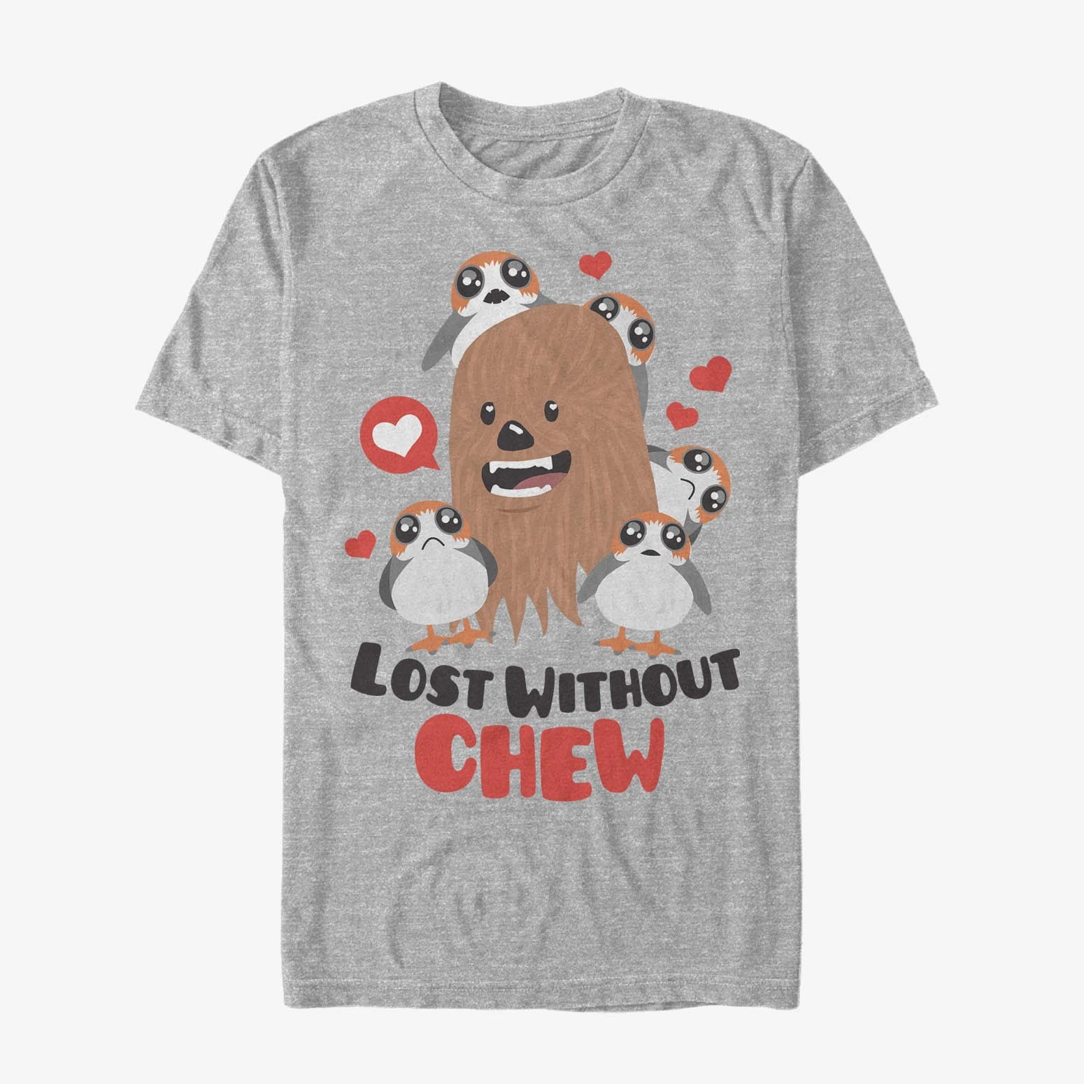 T-shirts Merch Star Wars: The Force Awakens - Without Chew Unisex T-Shirt Heather Grey