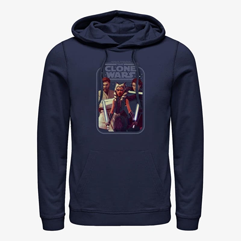 Sweatshirt Merch Star Wars: Clone Wars - Hero Group Shot Unisex Hoodie Navy Blue