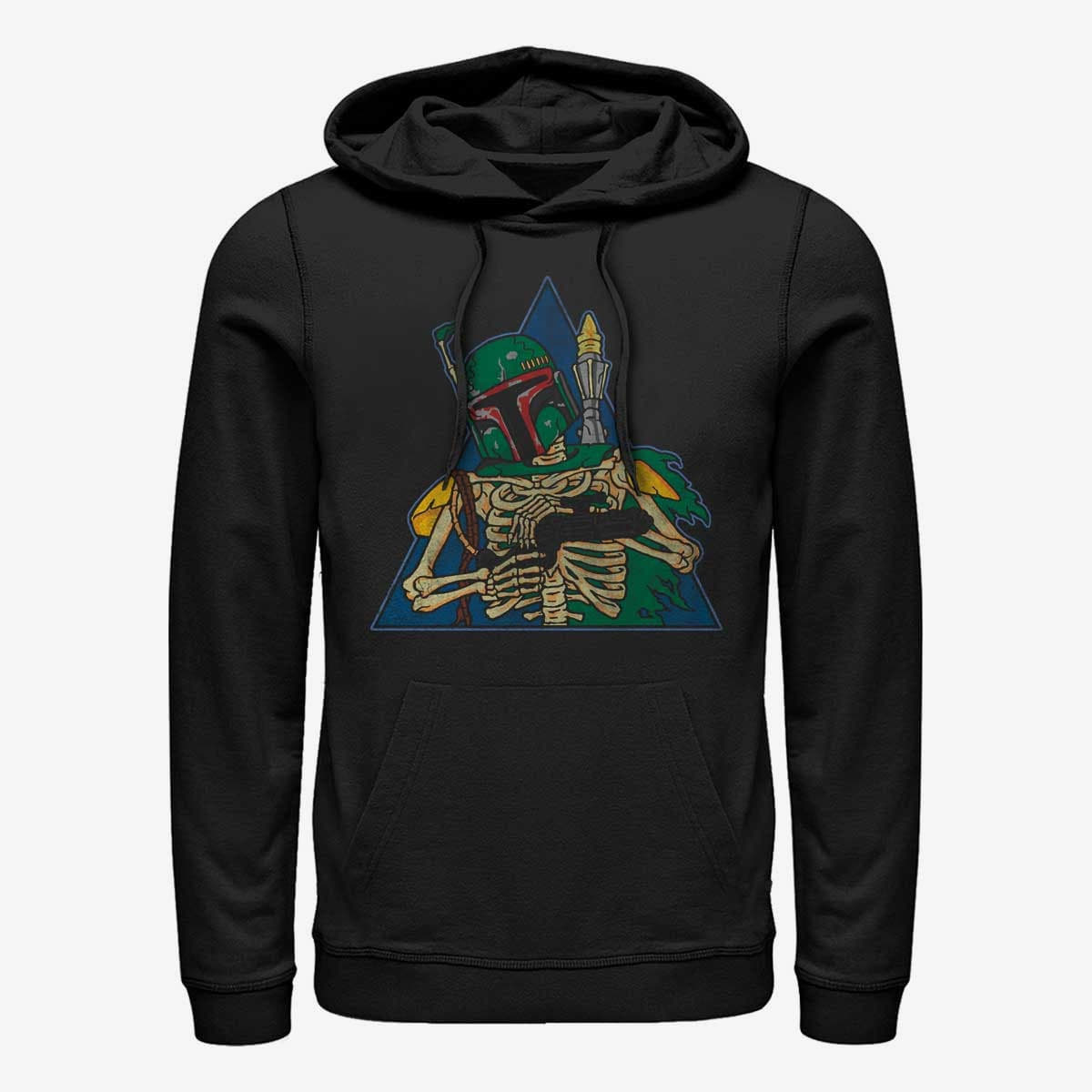 Mikiny Merch Star Wars: Classic - Skeleton Boba Unisex Hoodie Black