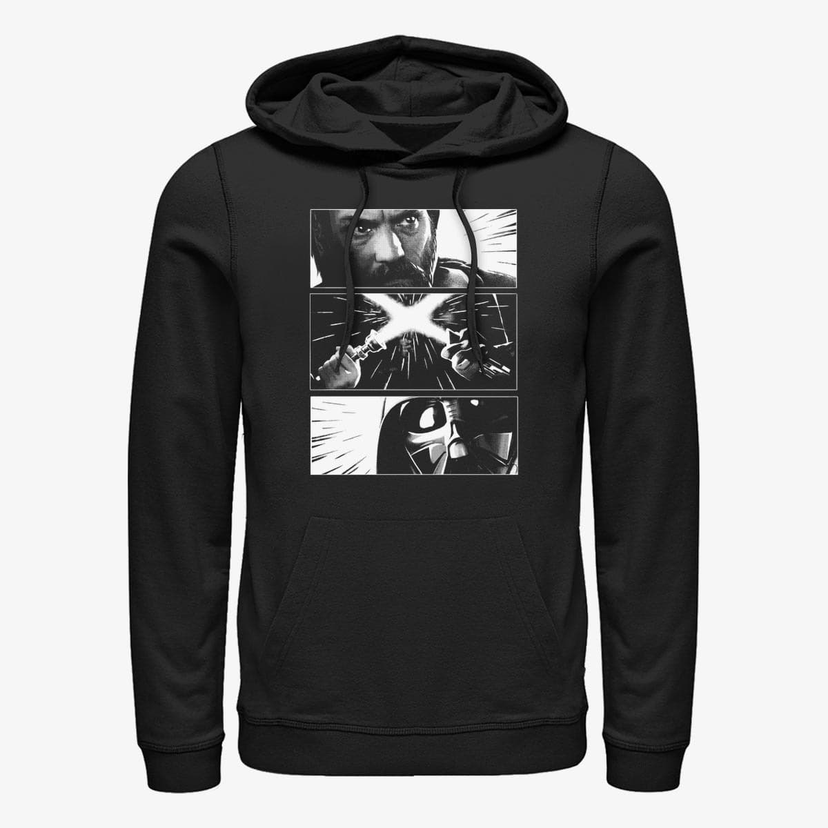 Sweatshirts Merch Star Wars Obi-Wan - Kenobi Vader Panels Unisex Hoodie Black