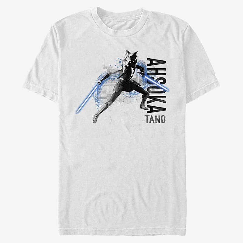 Футболка Merch Star Wars: Clone Wars - Ahsoka Collage Unisex T-Shirt White