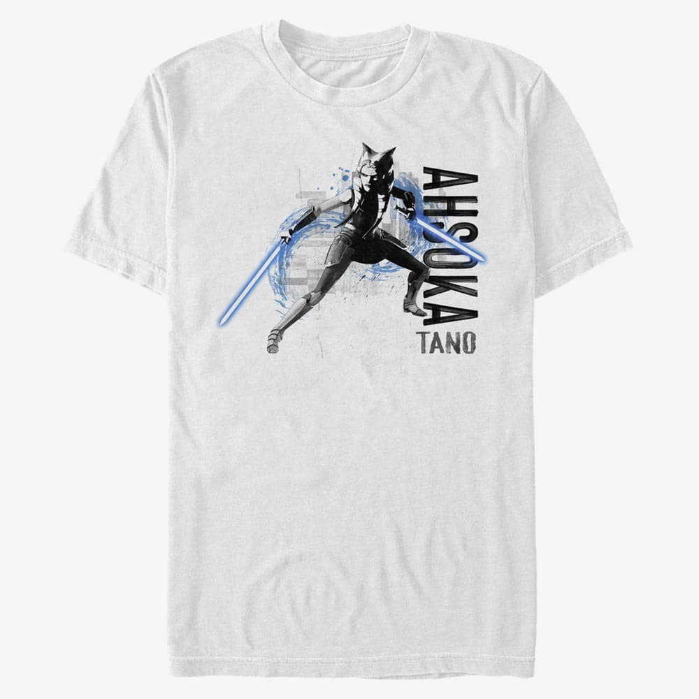 Magliette Merch Star Wars: Clone Wars - Ahsoka Collage Unisex T-Shirt White