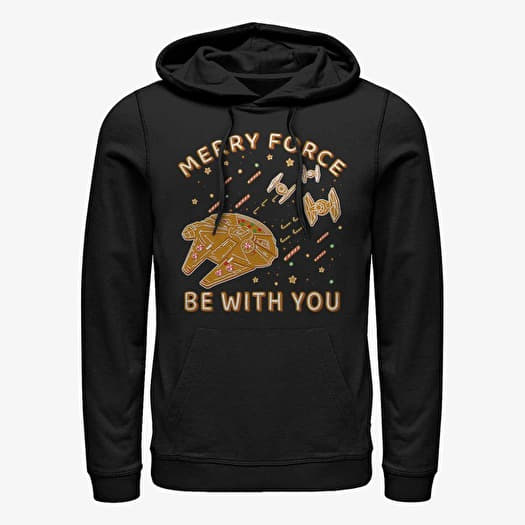 Sweatshirt Merch Star Wars: Classic - Gingerbread Falcon Unisex Hoodie Black