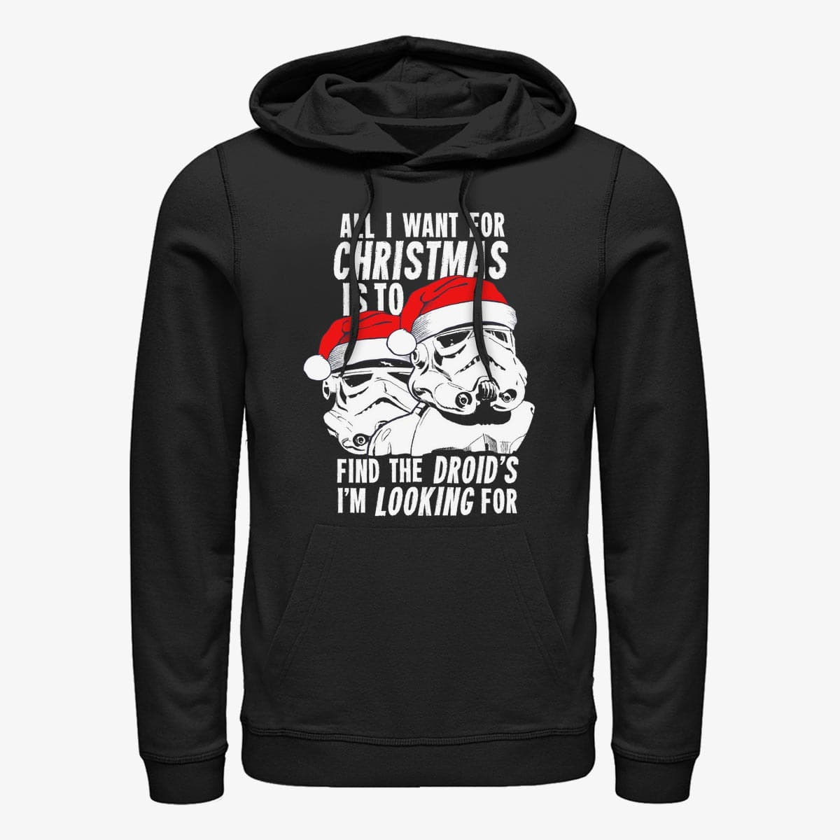 Hoodies and sweatshirts  Merch Star Wars: Classic - DROIDS IM LOOKING FOR Unisex Hoodie Black