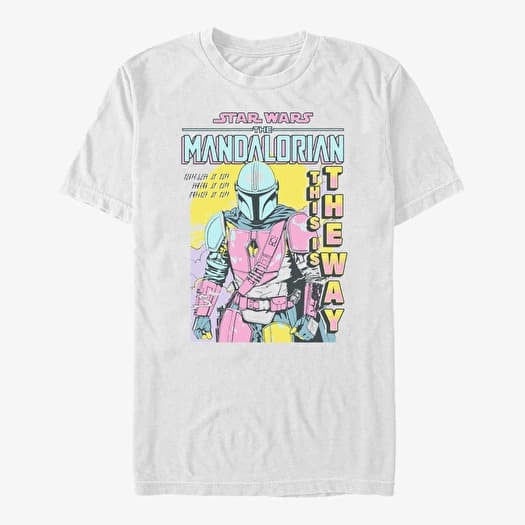 T-shirt Merch Star Wars: The Mandalorian - Mando Pop Unisex T-Shirt White