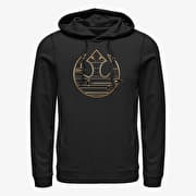 Merch Star Wars: Last Jedi - GOLD REBEL LOGO Unisex Hoodie Black