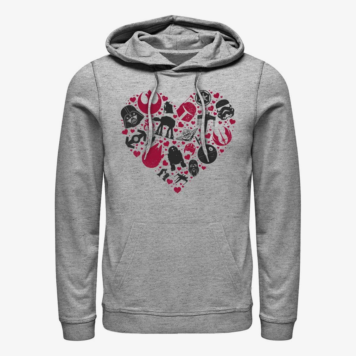 Hoodies and sweatshirts  Merch Star Wars: Classic - HEART ICONS Unisex Hoodie Heather Grey