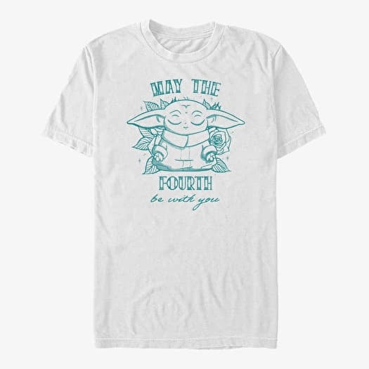 T-shirt Merch Star Wars: The Mandalorian - Fourth Of Grogu Unisex T-Shirt White