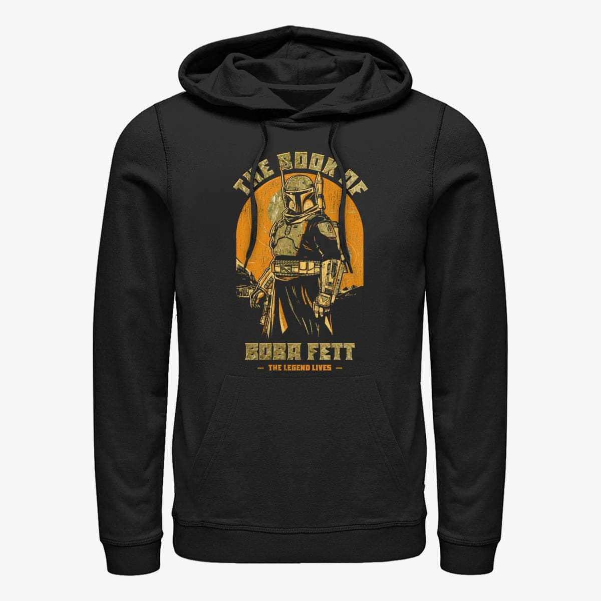 Mikiny Merch Star Wars The Book of Boba Fett - Living Legend Unisex Hoodie Black