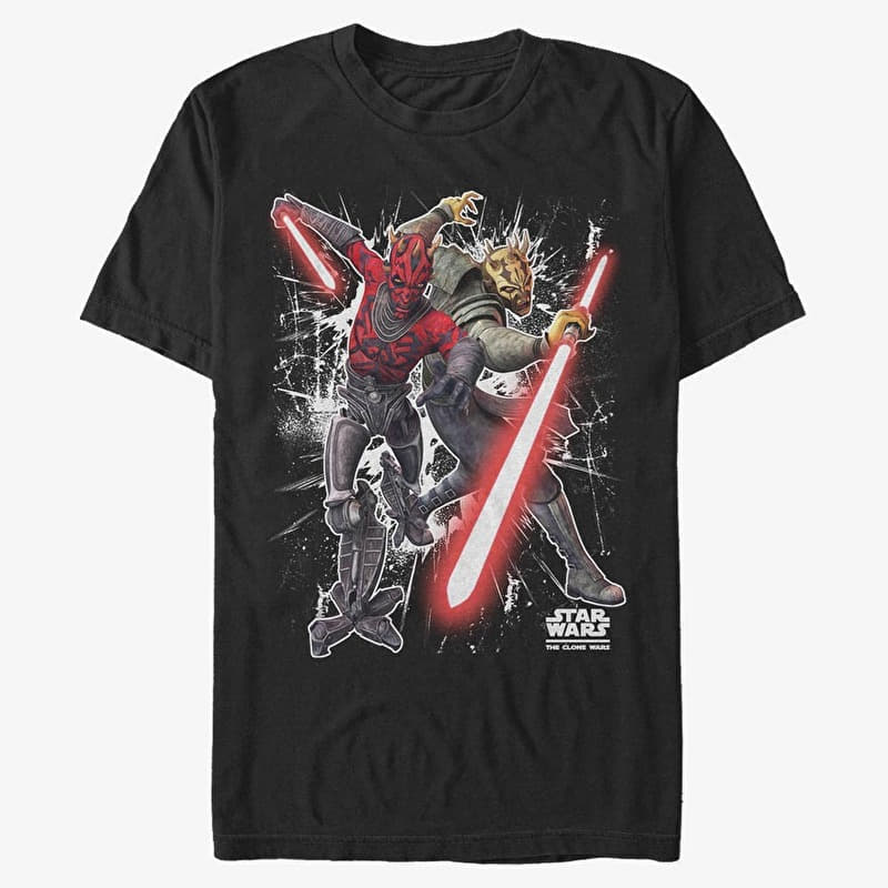 Póló Merch Star Wars: Clone Wars - Sith Brothers Unisex T-Shirt Black