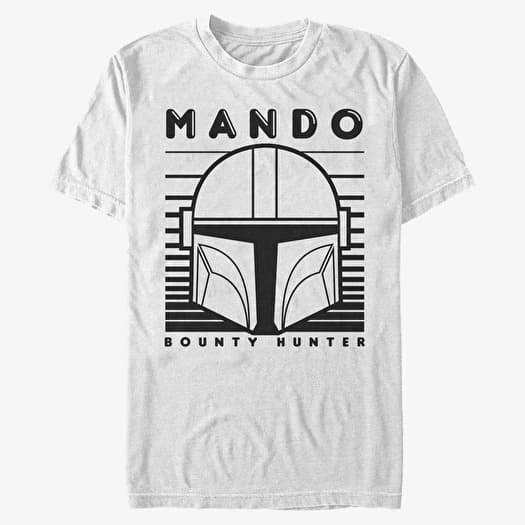 T-shirt Merch Star Wars: The Mandalorian - MANDO 1 COLOR SIMPLE Unisex T-Shirt White