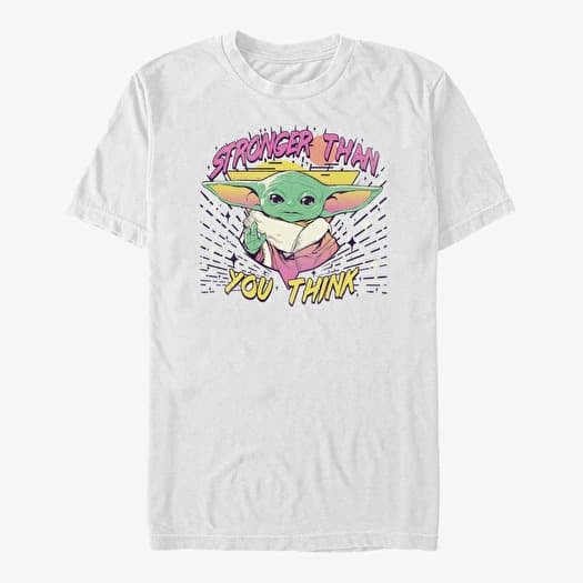 T-shirt Merch Star Wars: The Mandalorian - Stronger Than You Think Unisex T-Shirt White