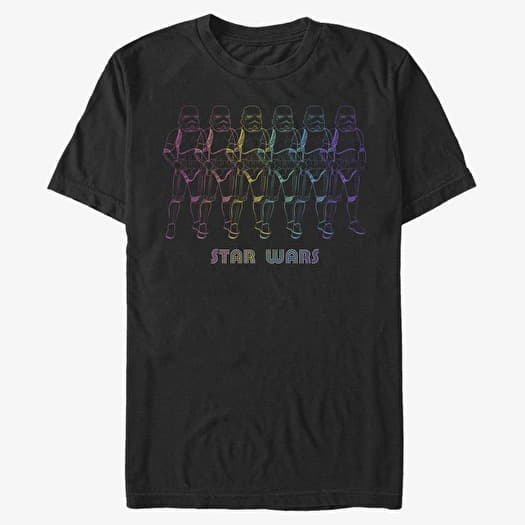 Tričko Merch Star Wars: Classic - Chrome Line Troop Unisex T-Shirt Black