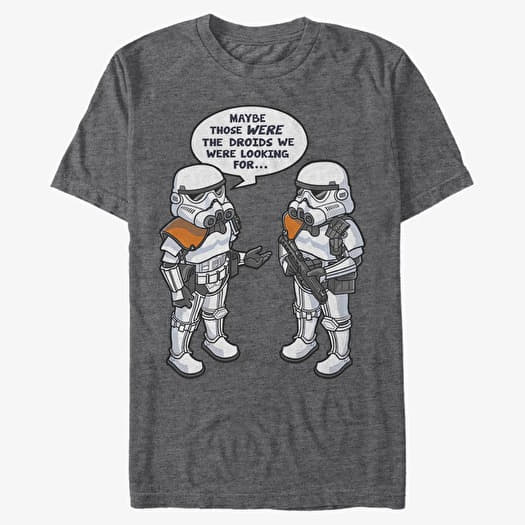T-shirt Merch Star Wars - Droid Whoops Unisex T-Shirt Dark Heather Grey