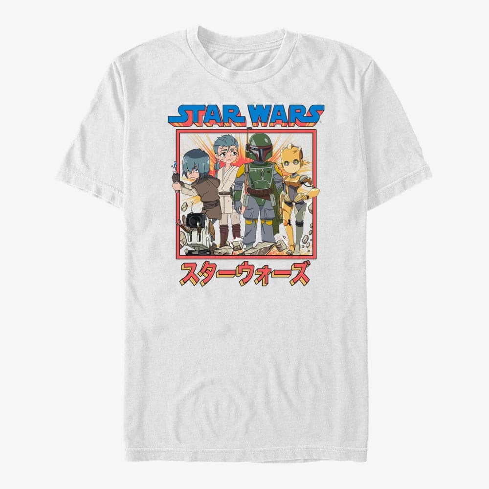 Тениски Merch Star Wars: Visions - Anime Group Unisex T-Shirt White