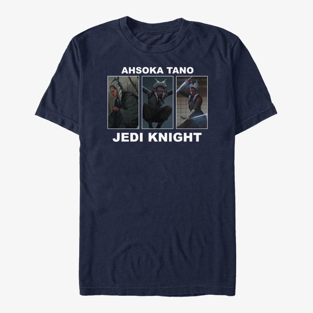 Тениски Merch Star Wars: The Mandalorian - MandoMon Epi5 Battle Unisex T-Shirt Navy Blue