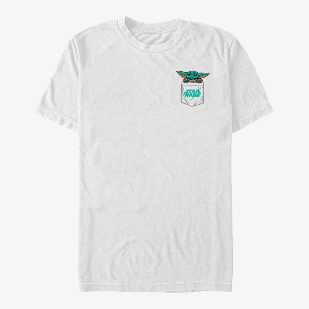 T-shirts Merch Star Wars: The Mandalorian - Baby Faux Pocket Unisex T-Shirt White