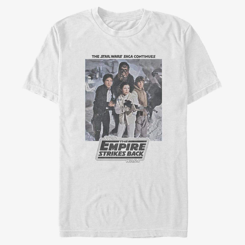 Trička Merch Star Wars: Classic - Empire Photo Unisex T-Shirt White