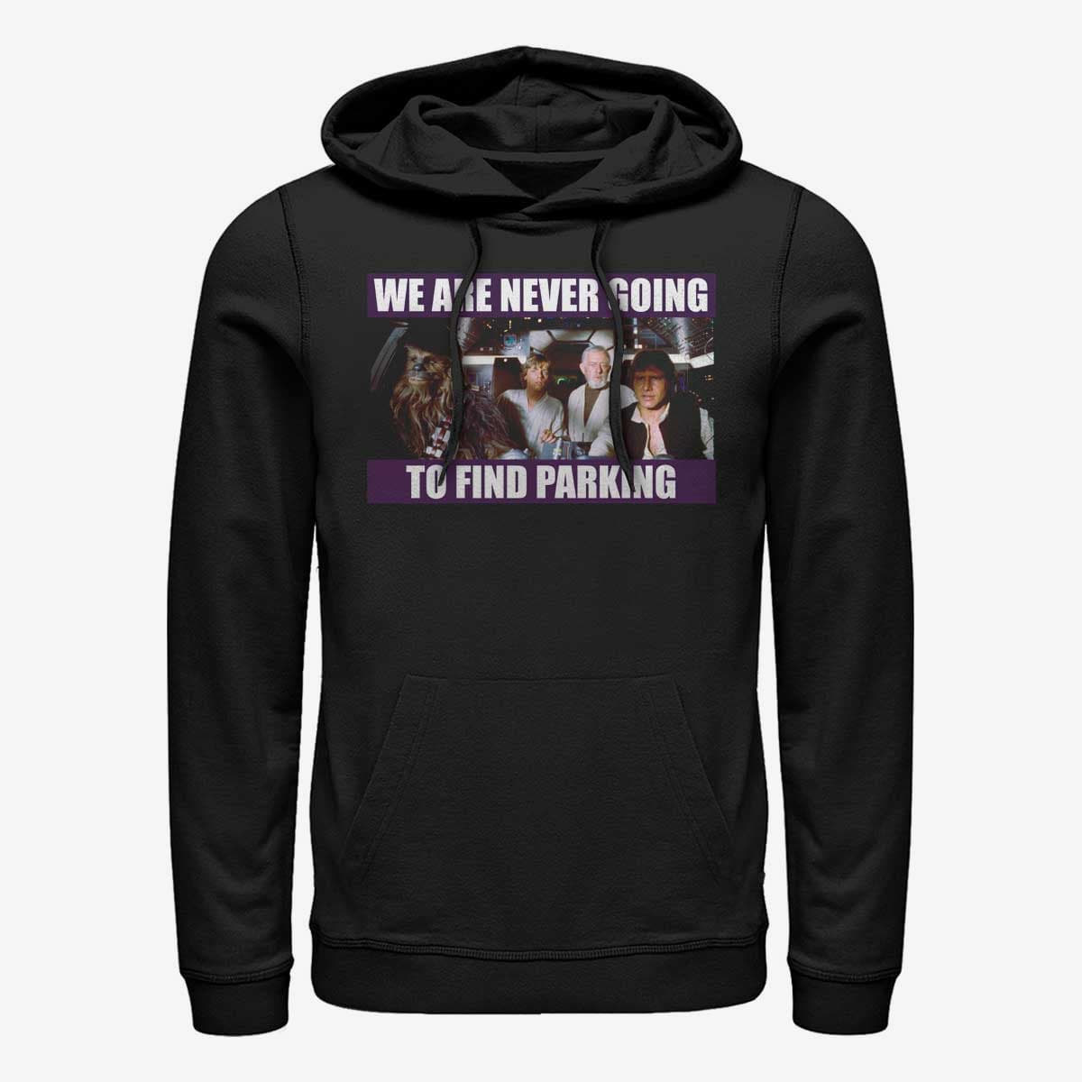 Felpe Merch Star Wars: Classic - Never Going To Find Parking Unisex Hoodie Black