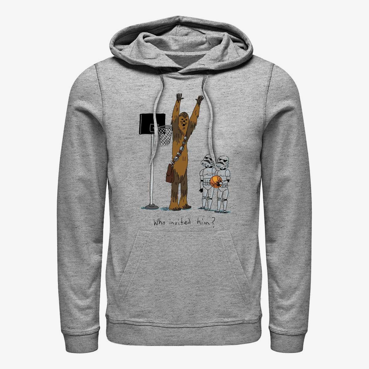 Hoodies and sweatshirts  Merch Star Wars: Classic - Chewie Basketball Unisex Hoodie Heather Grey