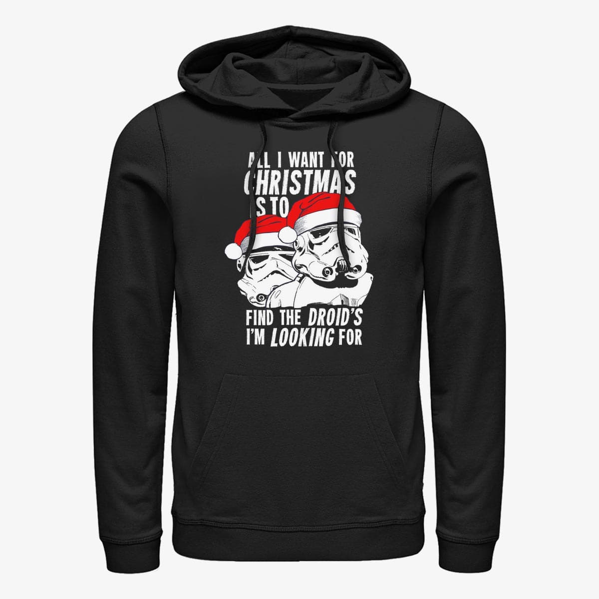 Толстовки та реглани Merch Star Wars: Classic - DROIDS IM LOOKING FOR Unisex Hoodie Black