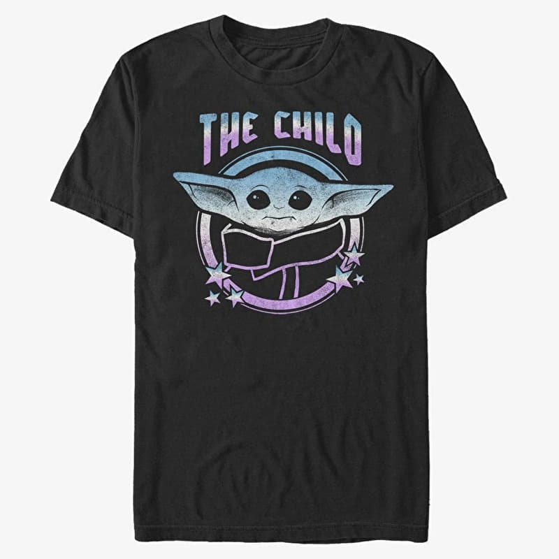 T-shirt Merch Star Wars: The Mandalorian - Child Stars Unisex T-Shirt Black