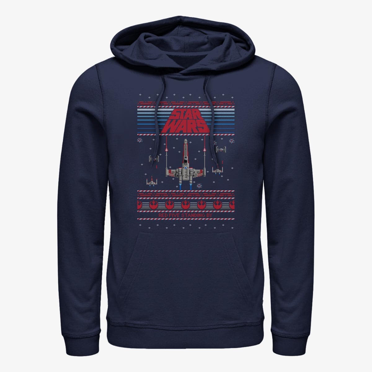 Hoodies and sweatshirts  Merch Star Wars: Classic - Red Five Standing Too Unisex Hoodie Navy Blue