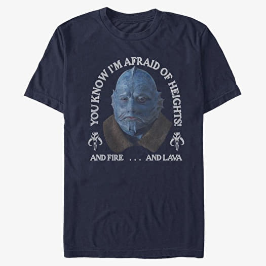 Merch Star Wars: The Mandalorian - Fire Lava Heights Unisex T-Shirt Navy Blue