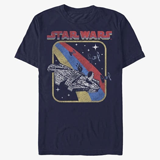 T-shirt Merch Star Wars - Retro Falcon Unisex T-Shirt Navy Blue