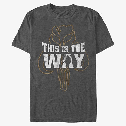 Merch Star Wars: The Mandalorian - WAY Unisex T-Shirt Dark Heather Grey