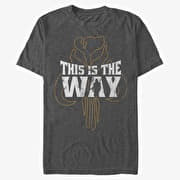 Merch Star Wars: The Mandalorian - WAY Unisex T-Shirt Dark Heather Grey