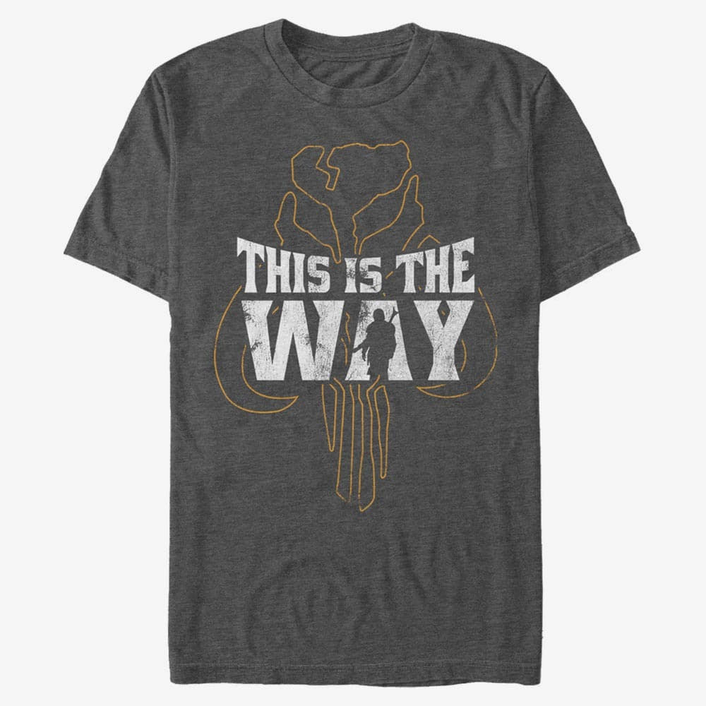 Trička Merch Star Wars: The Mandalorian - WAY Unisex T-Shirt Dark Heather Grey