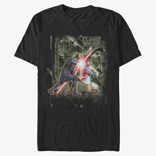Merch Star Wars: Clone Wars - Saber Duel Unisex T-Shirt Black