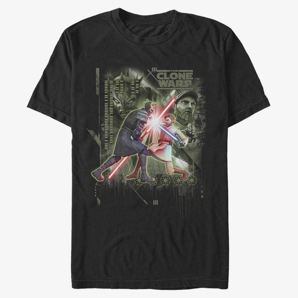 Футболки Merch Star Wars: Clone Wars - Saber Duel Unisex T-Shirt Black