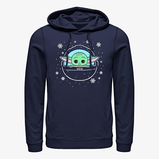 Merch Star Wars: Mandalorian - Snow Child Unisex Hoodie Navy Blue