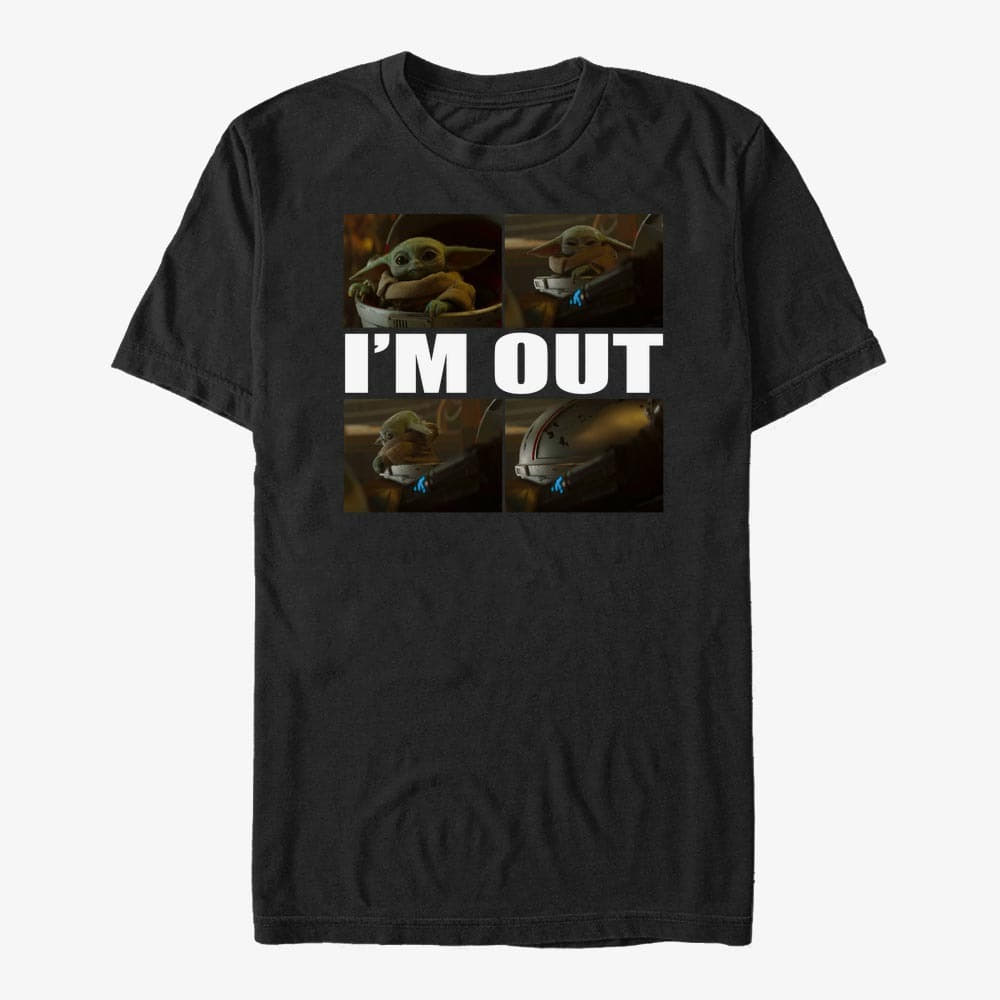 Тениски Merch Star Wars: The Mandalorian - Child Head Out Unisex T-Shirt Black