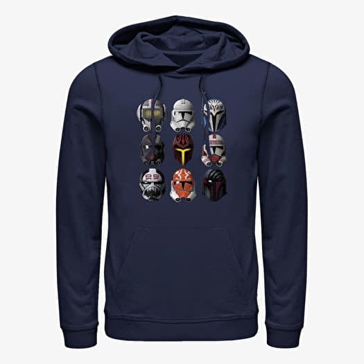 Merch Star Wars: Clone Wars - Clone Helmets Unisex Hoodie Navy Blue