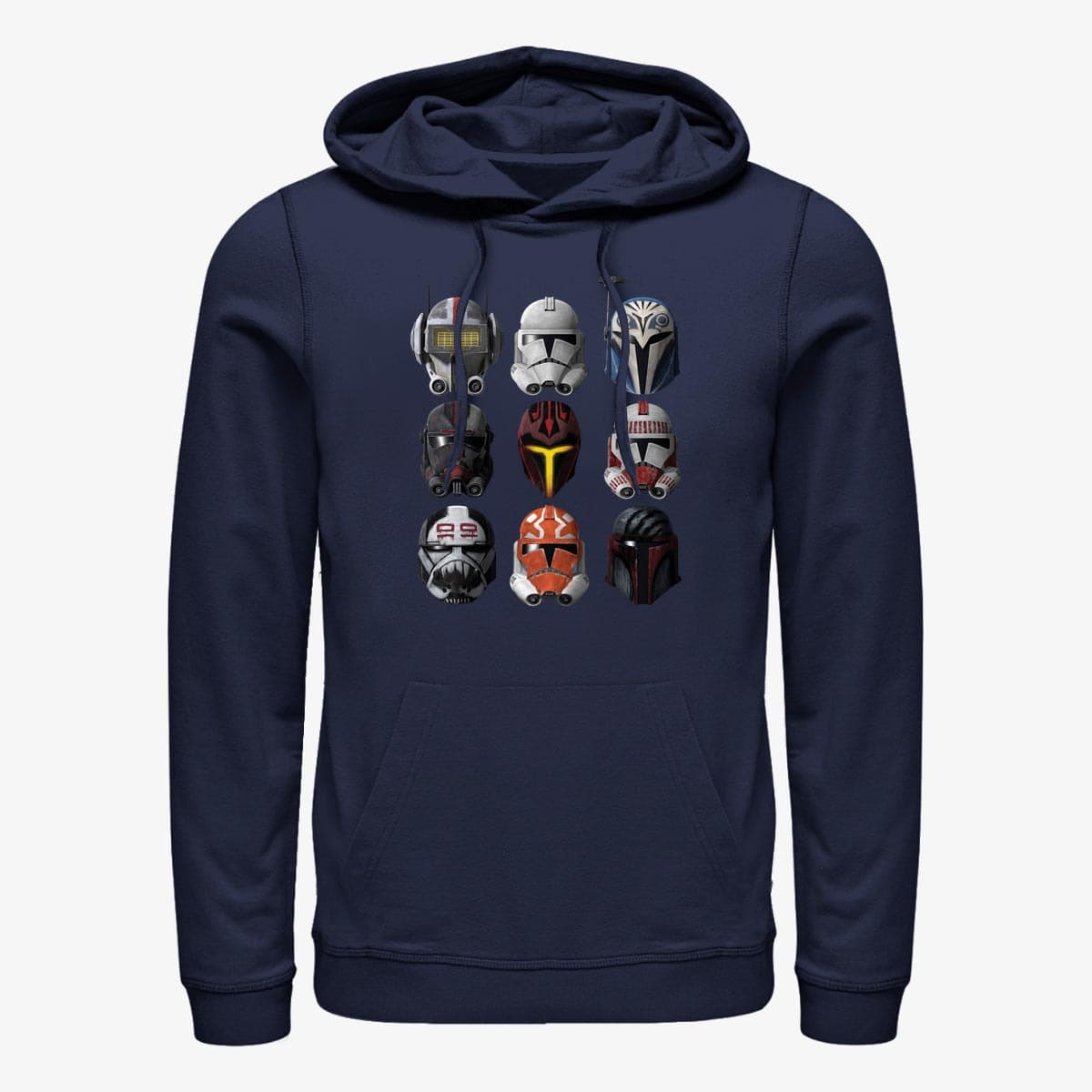 Hanorace Merch Star Wars: Clone Wars - Clone Helmets Unisex Hoodie Navy Blue