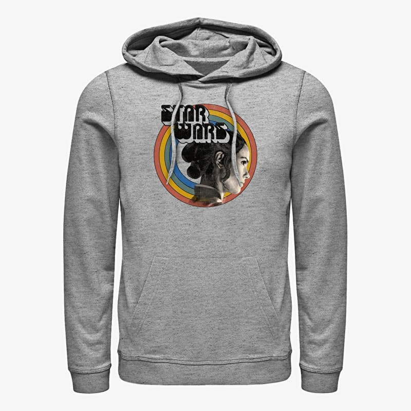 Merch Star Wars: The Rise Of Skywalker - Vintage Rey Rainbow white KTS Unisex Hoodie Heather Grey